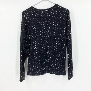 Black Silver Mini Star Foil CozyCozy Crewneck Size XS